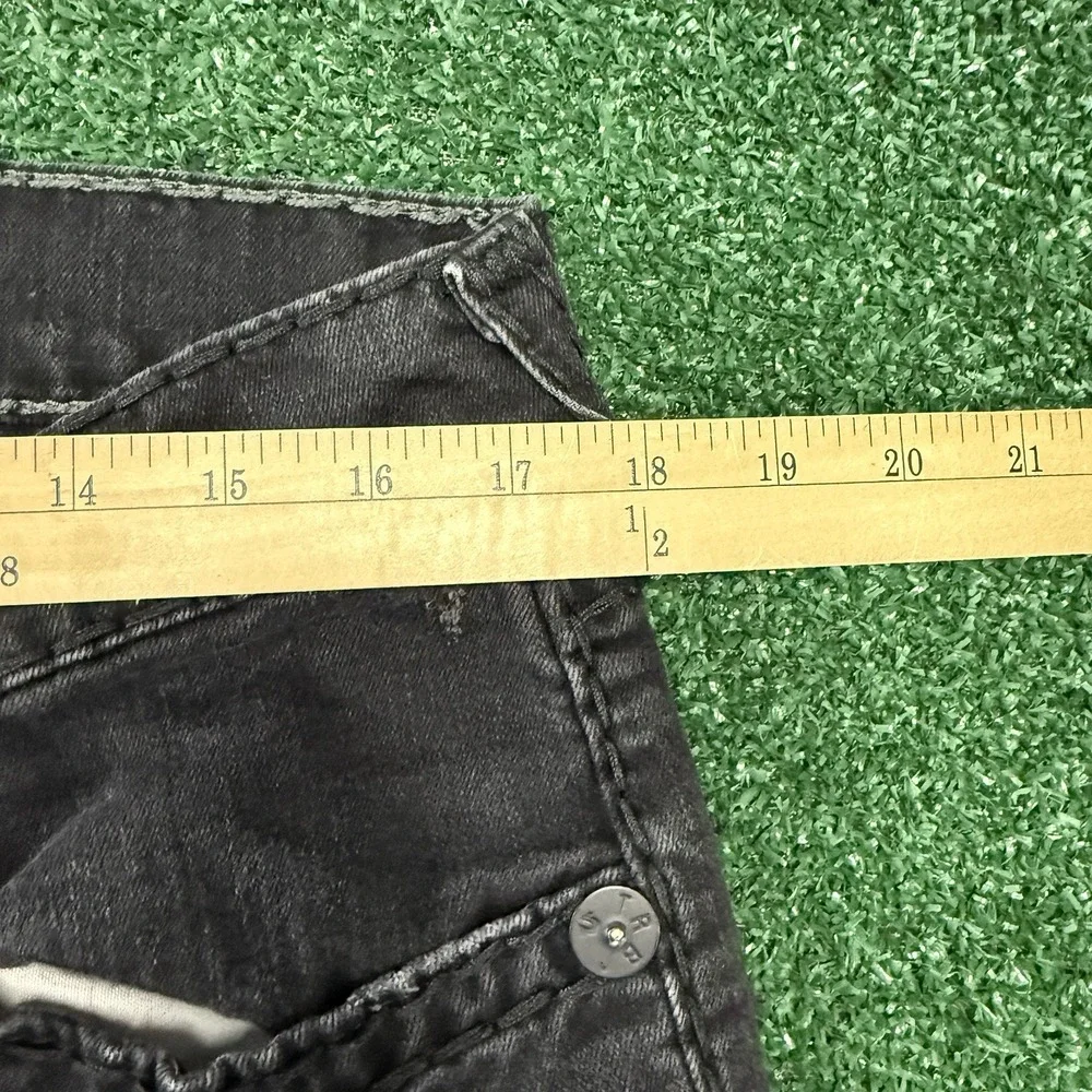 True Religion Geno Super T Men's Straight Denim Jeans Size 36x32 Black